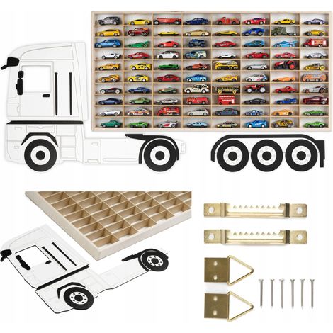 Regal für Hot Wheels Autos 80 Fächer für Autos LKW (1/5)