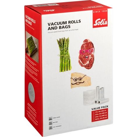 Solis Value Pack wiederverwendbare Folien und klare Beutel