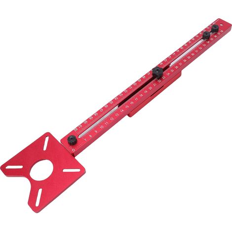 Support de rainurage pour défonceuse 400 mm, guide de défonceuse, outil auxiliaire pour la découpe de cercles, équerre en T réglable pour le travail du bois (1/5)