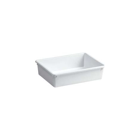 BACINELLA PER FRIGO IN POLIPROPILENE BIANCA- - cm.50x35x12h. lt.15 - 5 pezzi STEFANPLAST