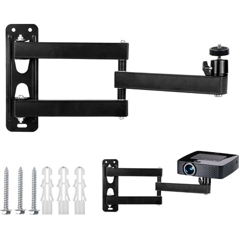 Support de Videoprojecteur, Support Mural pour Projecteur, Multi-Angle Projecteur Réglable Combinaison pour Projecteur/Support Surveillance avec Interface à Vis 1/4 Pouce Bras Articulé (1/5)