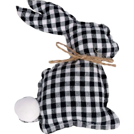 Ornement En Tissu - Décoration De Pâques - Lapin Et Carotte - 12 X 14 Cm - Pour Intérieur Et Fêtes - Lot De 1 (1/5)