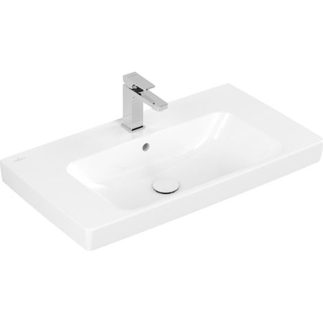 Villeroy & Boch Architectura - Lavabo 80x45 cm, avec trop-plein, trou pour robinetterie, blanc alpin 4A878001 (1/3)