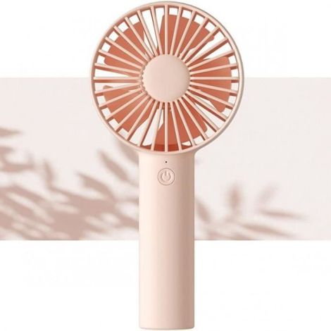 Ventilateur Portable - Batterie 2000 mAh - USB Rechargeable - 3 Vitesses - Pour Bureau Extérieur Voyage - Rose - 1 Pièce (1/4)
