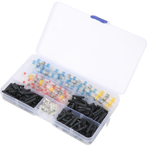 Manchons thermorétractables étanches 300 pièces, connecteurs à souder pour fils électriques, kit de sertissage avec gaine isolante (1/5)