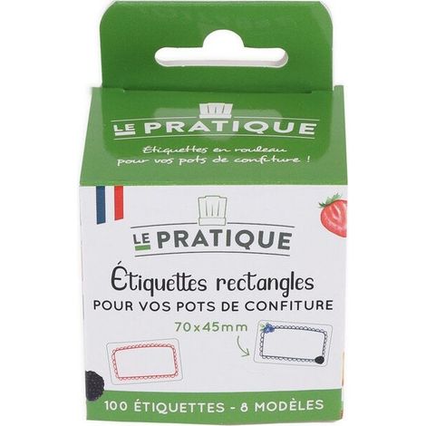 Boite 100 Etiquettes Adhesives Confitures Et Conserves, 8 Modèles - Le Pratique