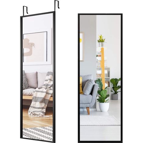 Costway – Miroir psyché sur pied 155 x 37 cm – Miroir rectangulaire autoportant – Verre flotté anti-éclat – Style scandinave moderne (1/5)