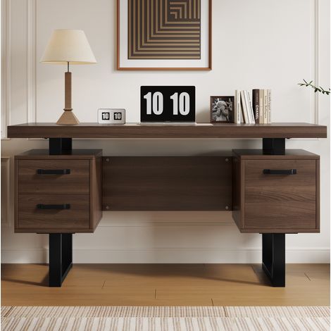 Schreibtisch Arbeitsplatz Computertisch 135 cm 54 cm OKMYHOME (1/5)