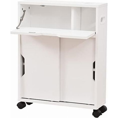 Mobiletto Armadio Portaoggetti Carrello Stretto Salvaspazio Bianco 52x17x67 cm (1/5)