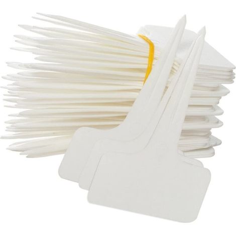 100 Pièces 15x5.5cm étiquettes plante,etiquette jardin exterieur,grand étiquettes plastique potager,etiquette semis-blanc