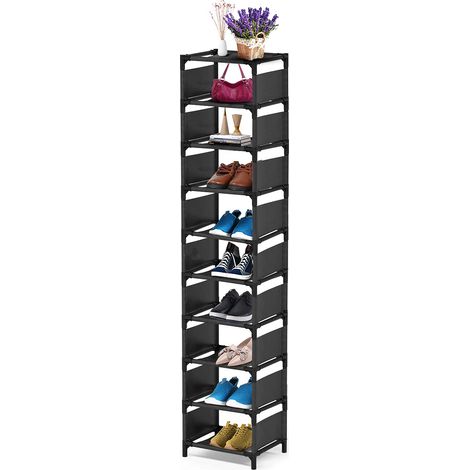 Étagère Chaussurese à 10 Niveaux, Porte-Chaussures, pour 10 Paires, Gain de Place, pour Entrée, Salon, Chambre (1/5)