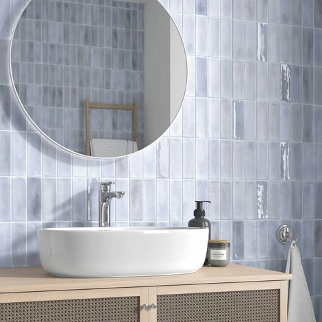 Carrelage Mural Mini Metro 5x15cm Premium. Beret Lavander Matt (1/2)