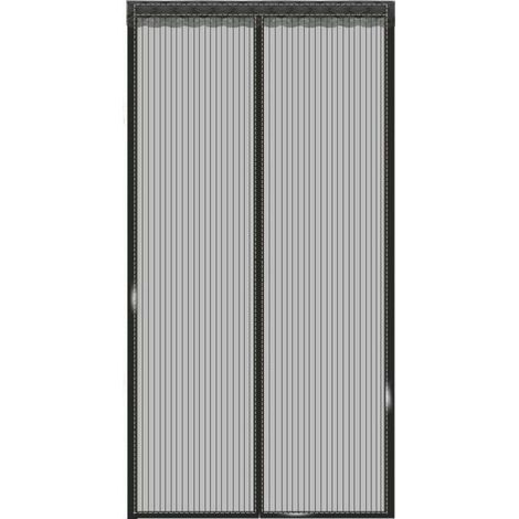 Magnetic Mosquito Net for Doors and Windows 150x240cm - Custom-Made Roll-Up Mosquito Net with Automatic Closure - Ideal for Interior Entrance Doors or Patios - Black (1/4)