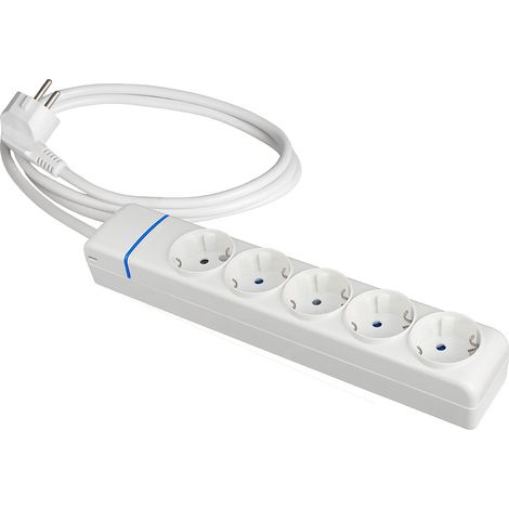 Verlängerung mit 5 Ausgängen 2P+E 16A 250V 1,5m Kabel H05VV-F 3G1,5mm² 8015P Solera