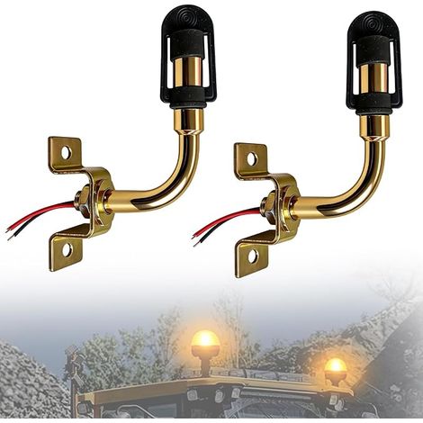 Support Gyrophare 90° en Forme L Support Universel pour Gyrophare avec Câble et Capuchon en Caoutchouc Support Feu Rotatif pour Tracteur Chariot Élévateur Machines Agricoles (1/2)