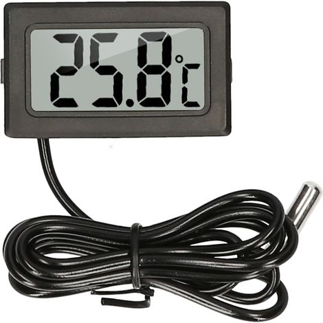 Thermomètre numérique aquarium écran LCD avec sonde NTC étanche -50℃110℃ pour frigo bac poisson incubateur reptile serre (1/2)