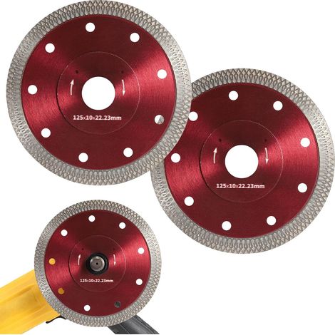 Disque À Tronçonner, Lot de 2 disques de coupe diamantés, compatibles avec la porcelaine, la céramique. Pour Meuleuse D'Angle Ø 125 X 22.23 (1/5)