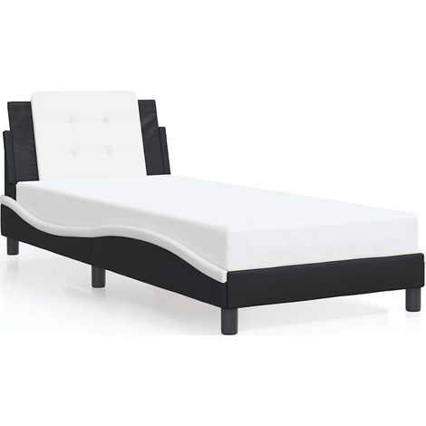 Maison Exclusive - Giroletto senza Materasso Zadar Nero e Bianco 90x190 cm in Similpelle (1/5)