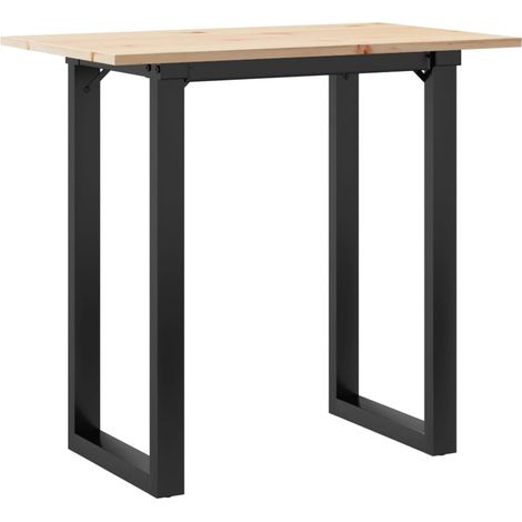 Maison Exclusive - Esstisch O-Gestell 80x50x75,5 cm Massivholz Ki