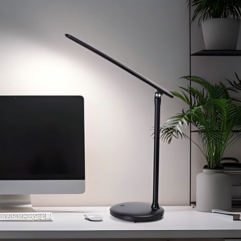 Lampe de table LED pliable corps noir, recharge USB, luminosité couleur réglables, éclairage doux pour enfants chambre (1/3)