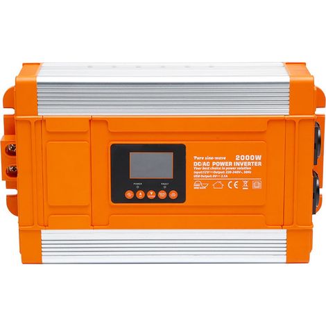 Convertisseur continu-alternatif, Onde sinusoïdale pure, 12V c.c. / 230V c.a. - 2000W ( Prix pour 1 )
