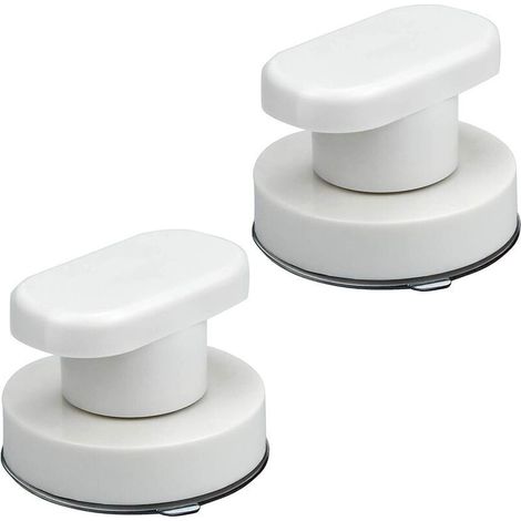 Poignée à ventouse solide 2 pièces, accoudoir à ventouse, poignée mobile en verre pour tiroir d'armoire de salle de bain, bouton de commande de meuble