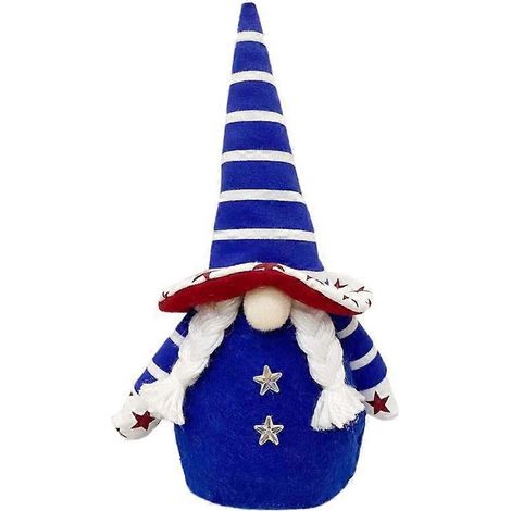 Gnome patriotique en peluche, décoration électorale pour salon ou bureau, figurine de nain de jardin, symbole de l'élection du président américain, figurine à poser pour la Journée des anciens combatt (1/5)