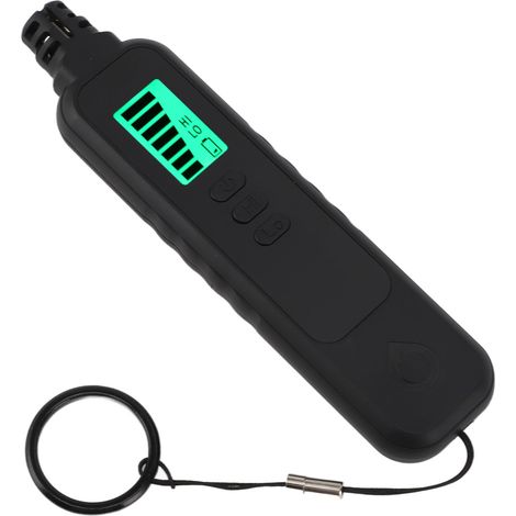 Détecteur de gaz professionnel haute précision et haute sensibilité avec alarme sonore et visuelle, testeur de gaz combustible portable et écran LCD pour la maison, l'usine et l'hôtel (noir). (1/5)
