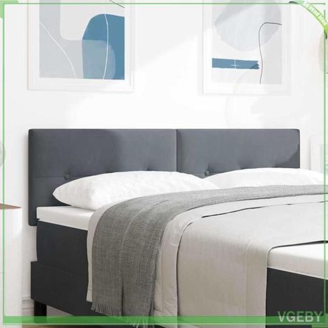 Tête de lit - 3338143 - Velours gris - LED intégrées - 80 cm (1/5)