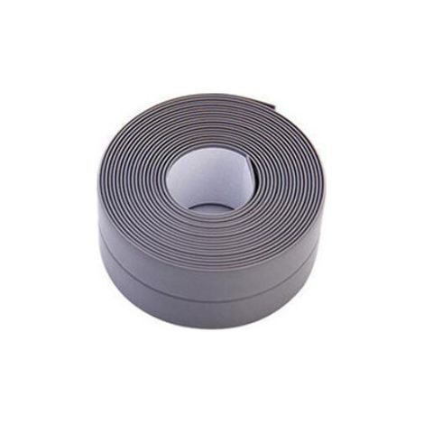 Auto Adhésif Joint Silicone Blanc Salle De Bain PVC Bande Etancheite Autocollante Anti Moisissure Joint Porte Douche pour Cuisine Toilette 2 Pièces(gris)