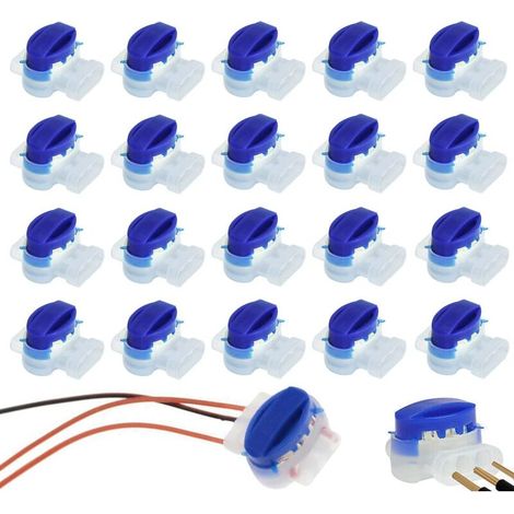 Confezione da 20 fermacavi, connettori impermeabili e multifunzionali con gel per uso esterno, in giardino e con robot tagliaerba. - AquaForge (1/5)
