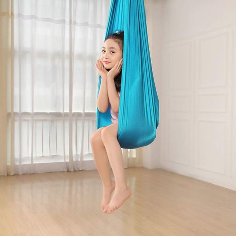 Children's swing hammock, elastic indoor cuddle hammock, sensory swing ideal for ADHD, sensory integration, Asperger's, and autism therapy