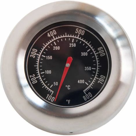 Thermomètre pour couvercle de barbecue à gaz et barbecue à charbon Rond °C et °F (1/2)