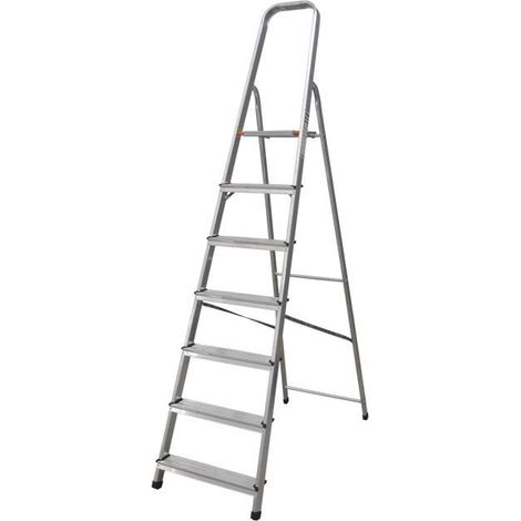 ESCALERA ALUMINIO 7 PELDAÑOS Y 1,61 M ALTURA ÚTIL