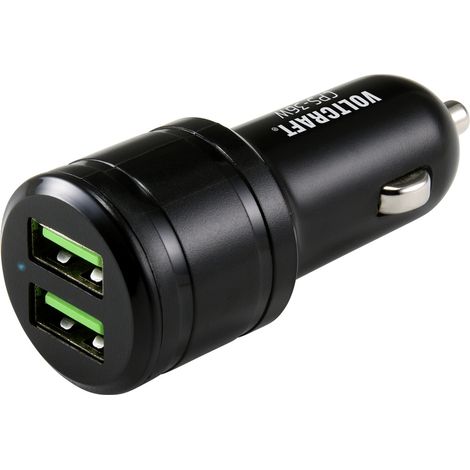 VOLTCRAFT CPS-36W USB Ladegerät 36 W 2x USB-A  Schwarz KFZ