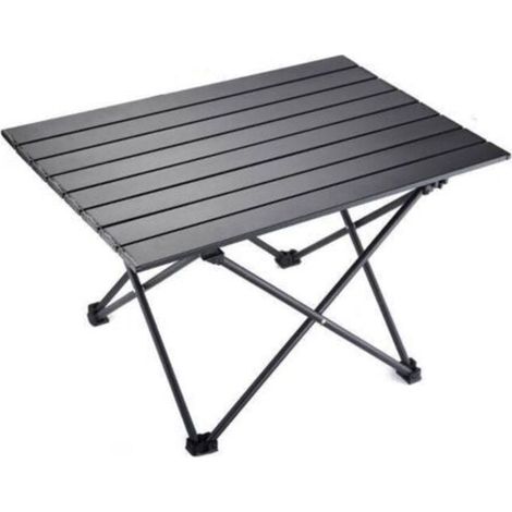 Campingtisch, Klapptisch, ultraleicht, tragbar, aus Aluminiumlegierung mit Tragetasche, für Outdoor-Aktivitäten, Camping, Picknicks, Wandern, Angeln (69x47x42cm)