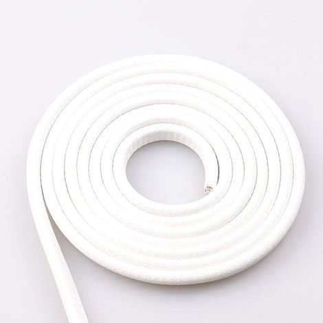 10M Protection Portiere Voiture, Acier à Ressort en U à L'intérieur, Pas Besoin de Coller, Protection en Caoutchouc de Port de Voiture (Blanc) (1/5)
