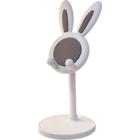 BelleRise - Support de téléphone universel, motif lapin mignon, hauteur réglable, support pour écran d'ordinateur (1/3)