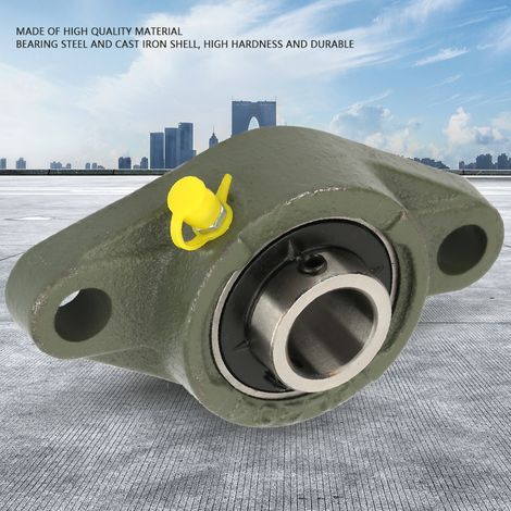 Palier à roulement auto-réglable renforcé sur support rhombique à flasque ovale UCFL204 en acier et fonte Ø20mm Ø57mm 1 pièce (1/5)