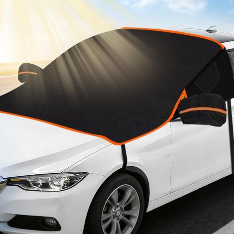 Universal Car Front Windshield Cover Oxford Fabric 600D UV Rays and Heat Anti Frost Snow Ice 180 x 120 cm Includes One Pair of Mirror Covers (1/5)