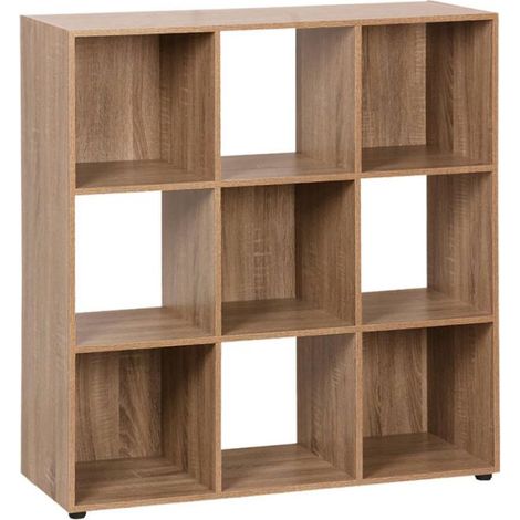 Estanterías - Estantería Oren 9 Compartimentos - Madera Natural
