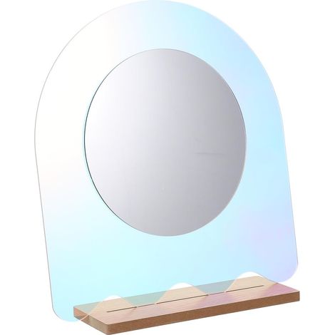 Miroir de maquillage décoratif irrégulier de 27 cm, coloré, à poser sur une table de maquillage pour femme, pour un usage quotidien (1/5)