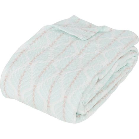 Copriletto jacquard wild azzurro 240x260cm - Atmosphera créateur d'intérieur (1/2)