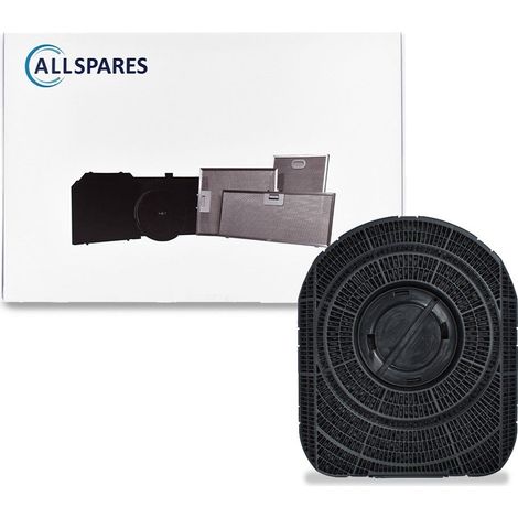 Filtro de carbón AllSpares para campanas extractoras compatible con AEG Whirlpool Elica Tipo 200, CHF200/1, E3CFE200 / Bosch Siemens Neff (00)488747 / Ikea NYTTIG FIL 554 / Electrolux MCFE14, 90298006