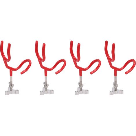 Support de canne à pêche, Angle de 20 degrés, avec Base de montage, support de pont pour Yacht, Kayak, dérive, rouge, 4 pièces (1/5)