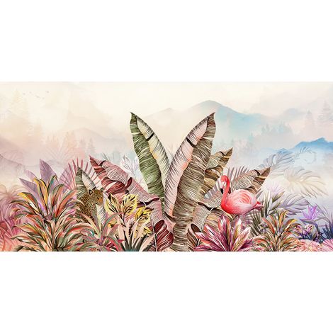 Papier peint panoramique - Plantes tropicales - 130 cm x 66 cm (1/2)