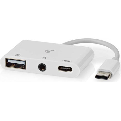 nedis CCGB64790WT01 Docking Station USB Bianca