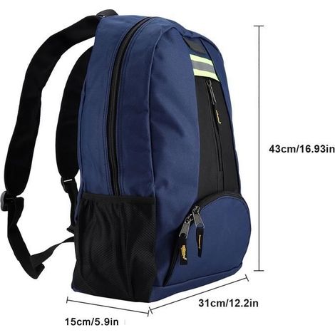 (Blau) SALALIS Werkzeugrucksack – Blau – 1680D Oxford-Gewebe – Mehrere Taschen und abriebfest