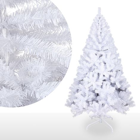 SWANEW Albero di Natale Selezione supporto albero di Natale floccato bianco 210cm (1/5)