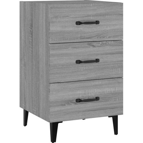 Maison Exclusive - Comodino Grigio Sonoma 40x40x66 cm in Legno Multistrato (1/5)